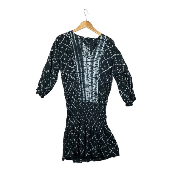 Ulla‎ Johnson Shibori Samira Drop Waist Dress size 6 Black/White - Picture 1 of 7